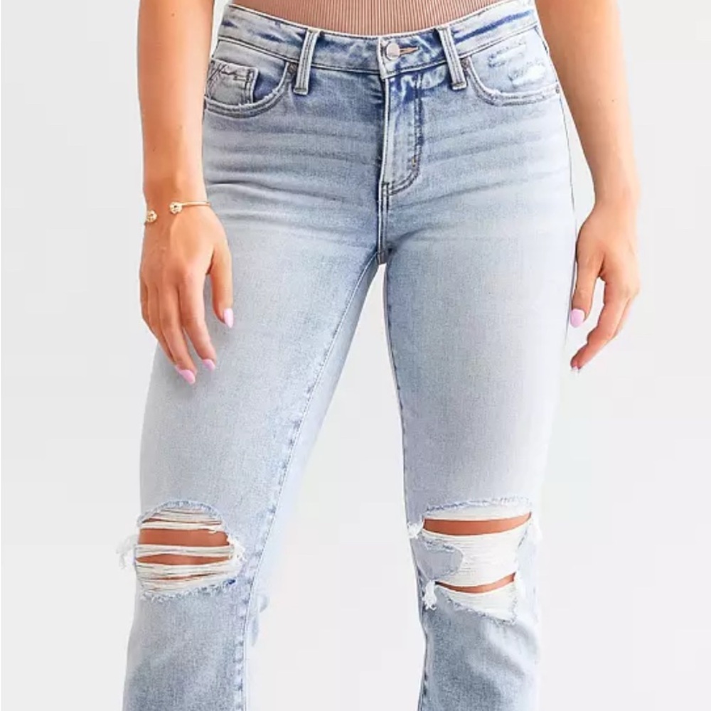 Buckle Black Fit. No. 53 Bootcut Stretch Distressed Women’s Jeans 27x32